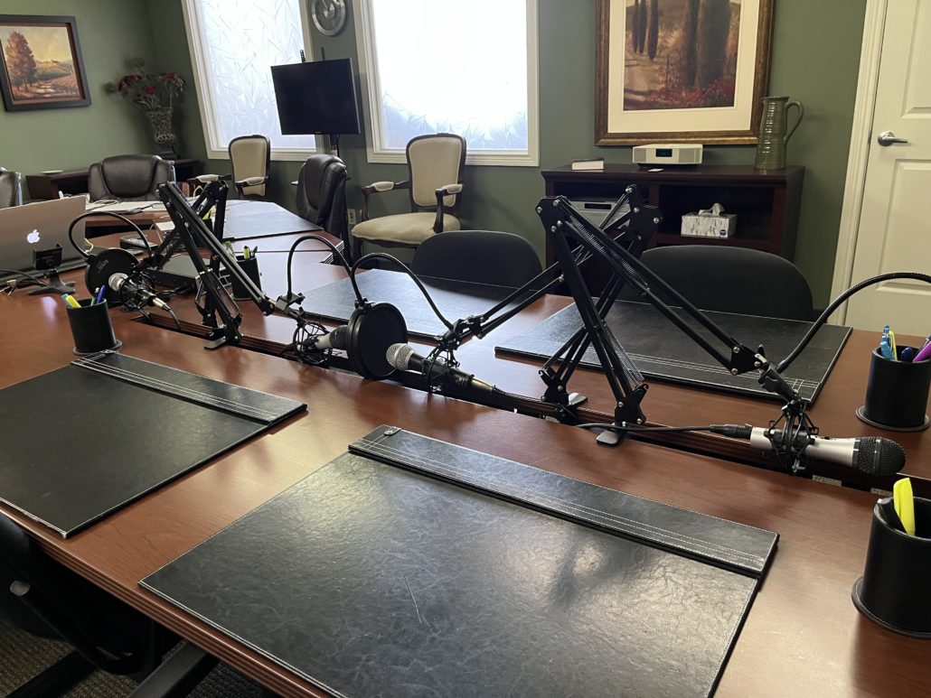 has your law firm found its voice podcast microphones at Jim Ray Consulting Services

